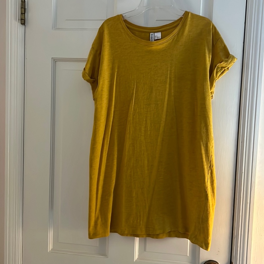 Gold Tshirt Dress from H&M Size S